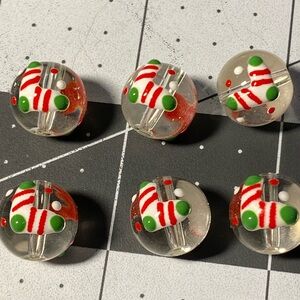 Glass Stocking Beads (6)
